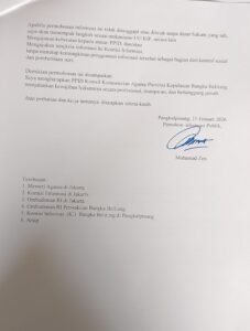 PJSBABEL.COM (Bangka Belitung) — Upaya memperoleh informasi publik terkait proyek pembangunan Gedung Laboratorium dan Perpustakaan Tipe 2 MTsN 2 Desa Zed, Kecamatan Mendo Barat, Kabupaten Bangka, kembali menemui jalan buntu. Rabu (21/1/2026).